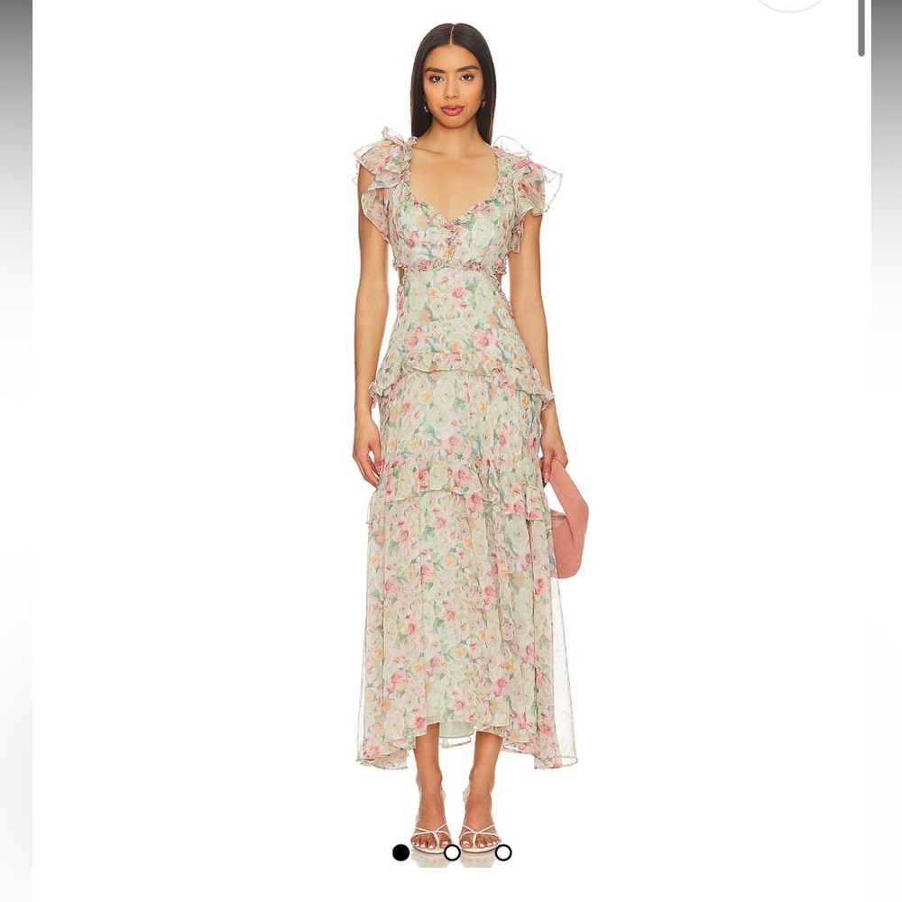 ASTR Mable Dress - Light Green Floral